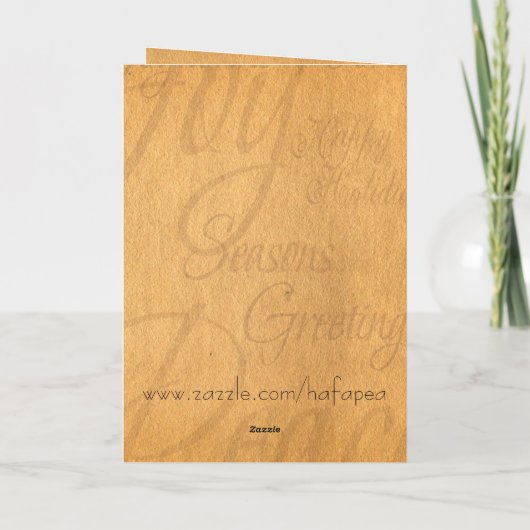 De Kaart van het Perkament van Kerstmis (Achterkant)