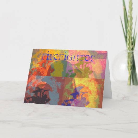 De Kaart van het Pop-art van de brandbestrijder (Voorkant)