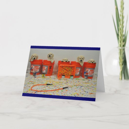 De Kaart van het Puppy van de Emmer van de verf (Voorkant)