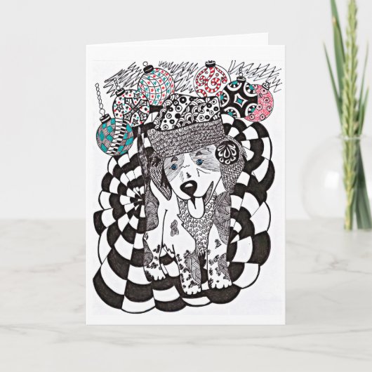 De Kaart van het Puppy van Kerstmis (Voorkant)