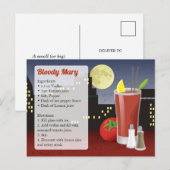 De Kaart van het Recept van de bloody mary (Voorkant / Achterkant)