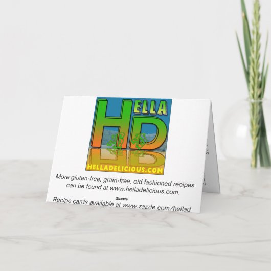 De Kaart van het Recept van de Pastei van de (Achterkant)