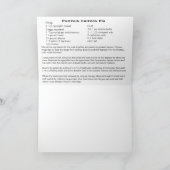 De Kaart van het Recept van de Pastei van de (Binnen)