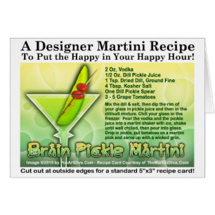De Kaart van het Recept van Halloween Martini van