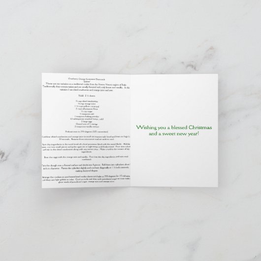 De Kaart van het Recept van het Koekje van (Binnen)