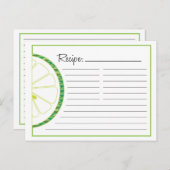 De Kaart van het Recept van het limoen (Voorkant / Achterkant)