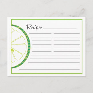De Kaart van het Recept van het limoen