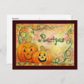 De Kaart van het Recept van O'Lanterns van de (Voorkant / Achterkant)