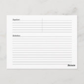 De Kaart van het Recept van O'Lanterns van de (Achterkant)