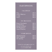 De Kaart van het Rek van de Lijst van de Dienstpri (Achterkant)