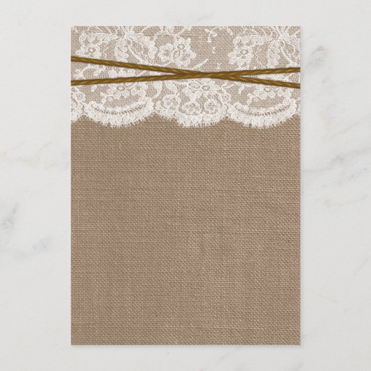 De Kaart van het Rustic Hoefijzer Wedding Collecti (Achterkant)