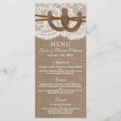 De Kaart van het Rustic Hoefijzer Wedding Collecti (Voorkant)