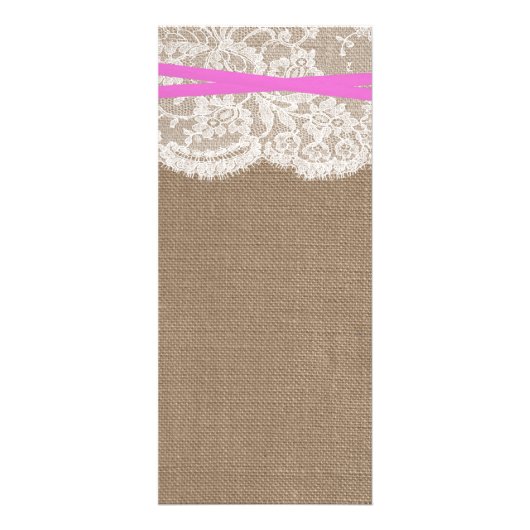 De Kaart van het Rustic Pink Bow Wedding Collectie (Achterkant)