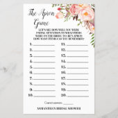 De Kaart van het Schort Vrijgezellenfeest Roze Blo (Voorkant)