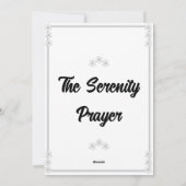 De Kaart van het sereniteitsgebed (Achterkant)