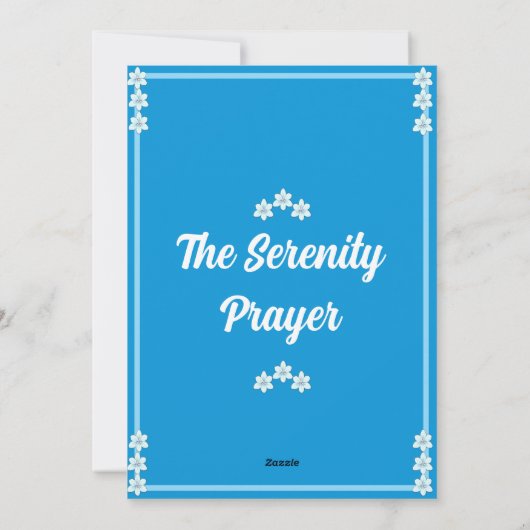 De Kaart van het sereniteitsgebed (Achterkant)