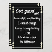 De Kaart van het sereniteitsgebed (Voorkant / Achterkant)