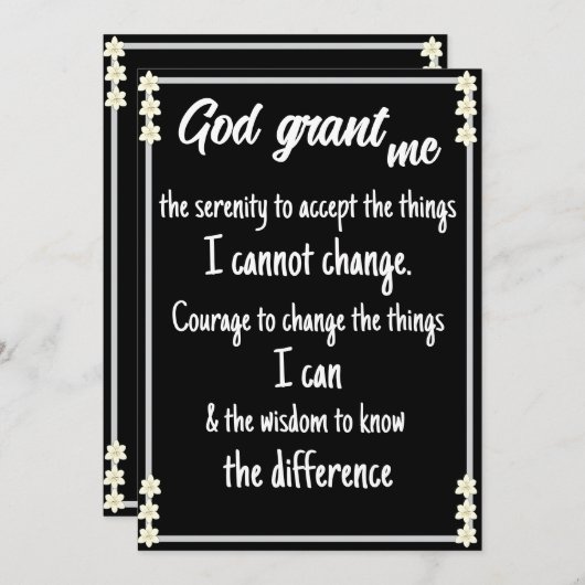 De Kaart van het sereniteitsgebed (Voorkant / Achterkant)