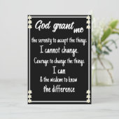 De Kaart van het sereniteitsgebed (Staand voorkant)