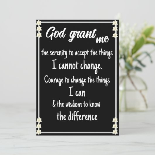 De Kaart van het sereniteitsgebed (Staand voorkant)