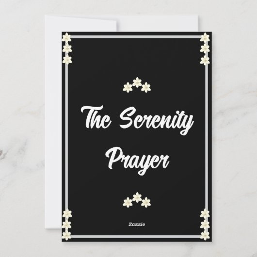 De Kaart van het sereniteitsgebed (Achterkant)