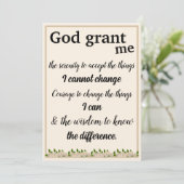 De Kaart van het sereniteitsgebed (Staand voorkant)