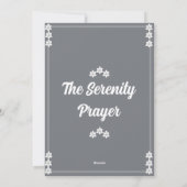De Kaart van het sereniteitsgebed (Achterkant)
