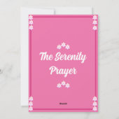 De Kaart van het sereniteitsgebed (Achterkant)