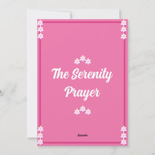 De Kaart van het sereniteitsgebed (Achterkant)