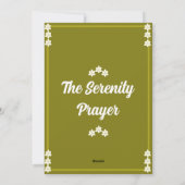 De Kaart van het sereniteitsgebed (Achterkant)