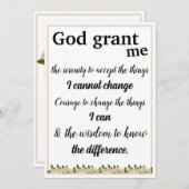 De Kaart van het sereniteitsgebed (Voorkant / Achterkant)