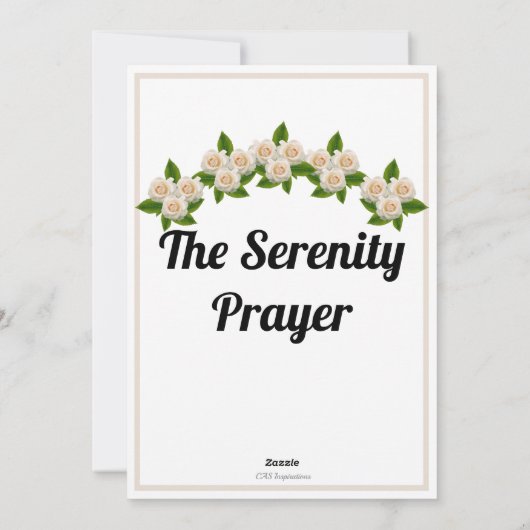 De Kaart van het sereniteitsgebed (Achterkant)