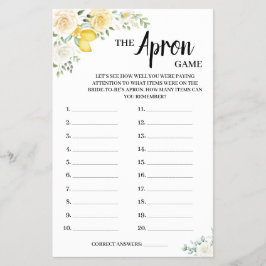 De Kaart van het Spel van het Schort van het Spel 