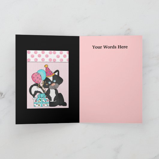 De kaart van het Stinkdier van de verjaardag (Binnen)