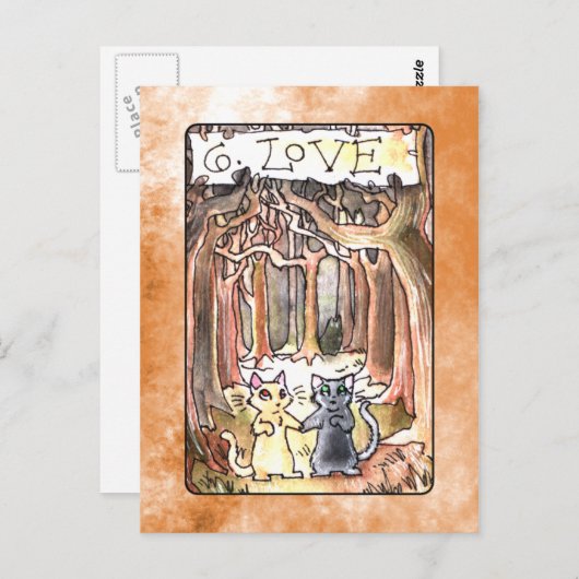 De Kaart van het Tarot van de liefde (Voorkant / Achterkant)