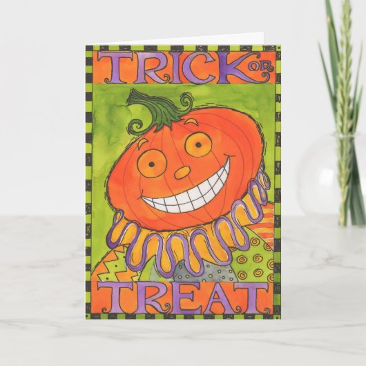 De kaart van het trick or treat (Voorkant)