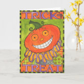 De kaart van het trick or treat (Gele Bloem)