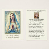 De Kaart van het uitvaartgebed van de Heilige Mari (Voorkant /achterkant)