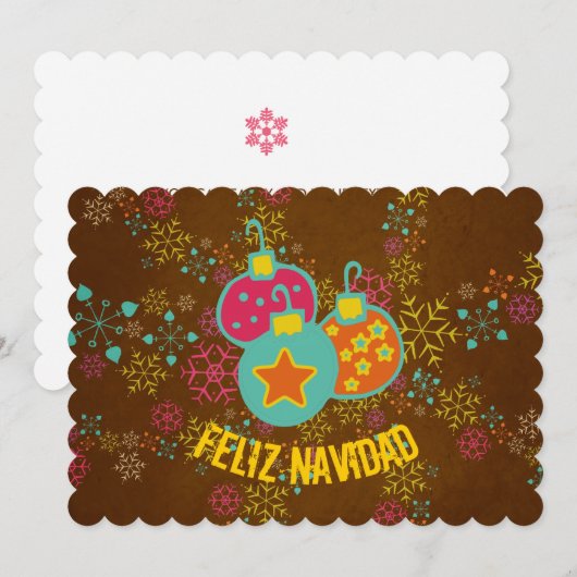 De Kaart van het Vakantie van de Ornamenten van (Voorkant / Achterkant)