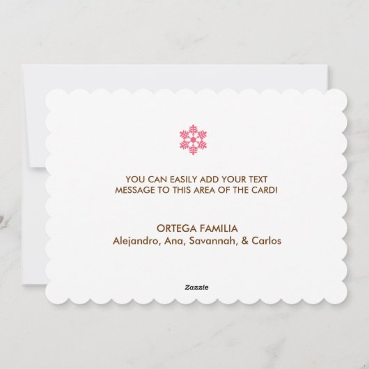 De Kaart van het Vakantie van de Ornamenten van (Achterkant)