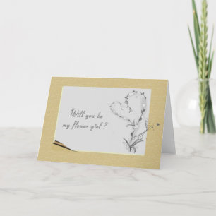 De Kaart van het Verzoek van Bloemenmeisje