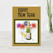 De Kaart van het Vuurwerk van Champagne van het (Voorkant)