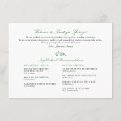 De Kaart van het Welkomsthuwelijk van de Kaart van (Achterkant)