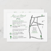 De Kaart van het Welkomsthuwelijk van de Kaart van (Voorkant / Achterkant)