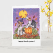 De Kaart van Howlingween van Yappy met Envelop (Gele Bloem)