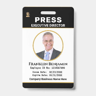 De Kaart van identiteitskaart van de Journalist va Badge