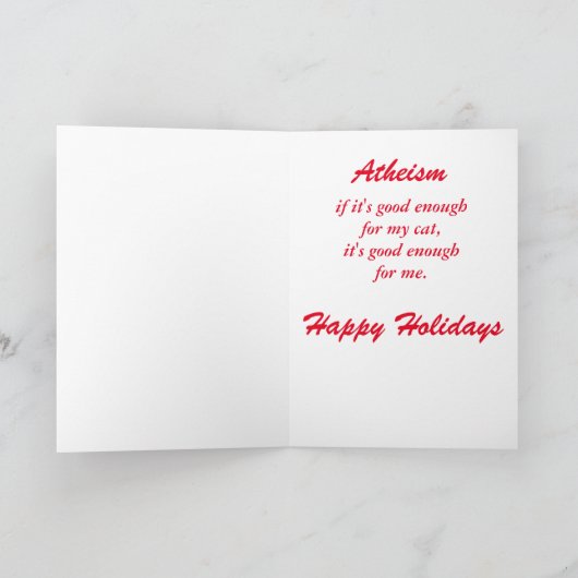 de kaart van katKerstmis (Binnen)