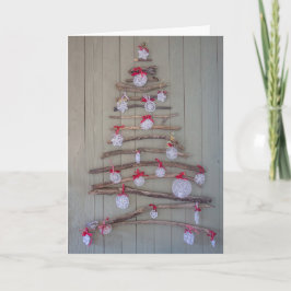 De kaart van Kerstmis, boom