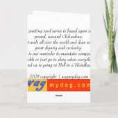 DE KAART VAN KERSTMIS CHIHUAHUA (Achterkant)