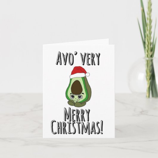 De kaart van Kerstmis van de avocado (Voorkant)